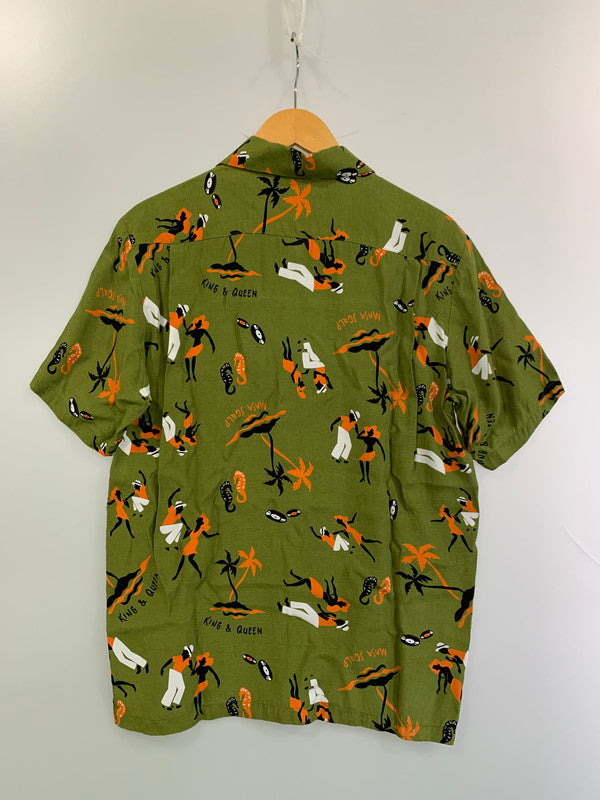 【中古品】【メンズ】  ALOHA BLOSSOM アロハブロッサム AB0003010105 アロハシャツ トップス 140-250623-ks-60-min サイズ：40 カラー：カーキ 万代Net店