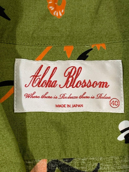 【中古品】【メンズ】  ALOHA BLOSSOM アロハブロッサム AB0003010105 アロハシャツ トップス 140-250623-ks-60-min サイズ：40 カラー：カーキ 万代Net店