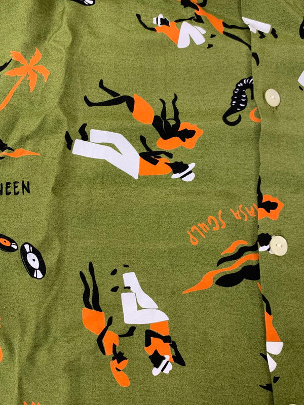 【中古品】【メンズ】  ALOHA BLOSSOM アロハブロッサム AB0003010105 アロハシャツ トップス 140-250623-ks-60-min サイズ：40 カラー：カーキ 万代Net店