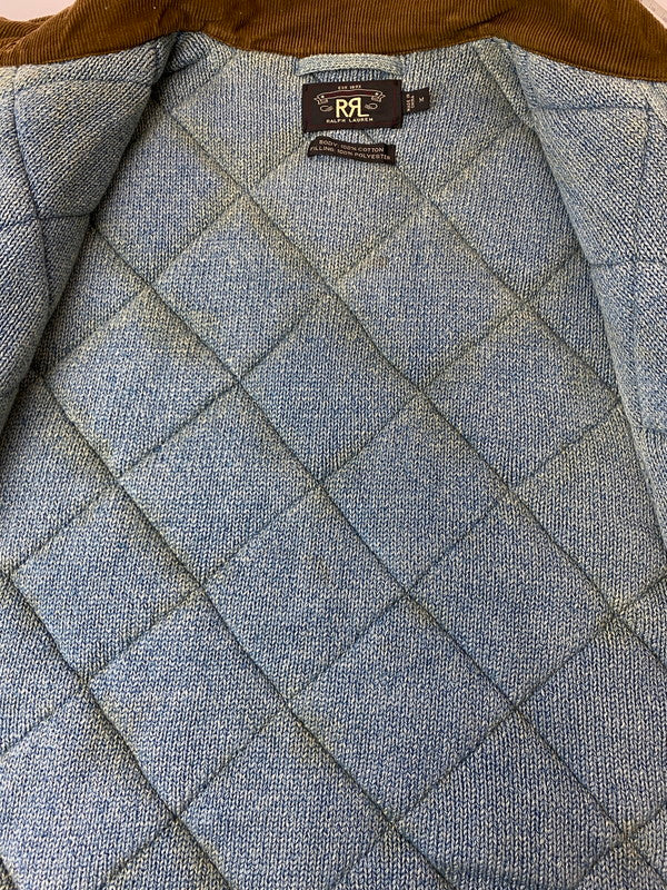 【現状渡し品】【メンズ】 RRL ダブルアールエル QUILTING VEST キルティング ベスト トップス 145-250604-jt-04-min サイズ：M カラー：ライトブルー 万代Net店