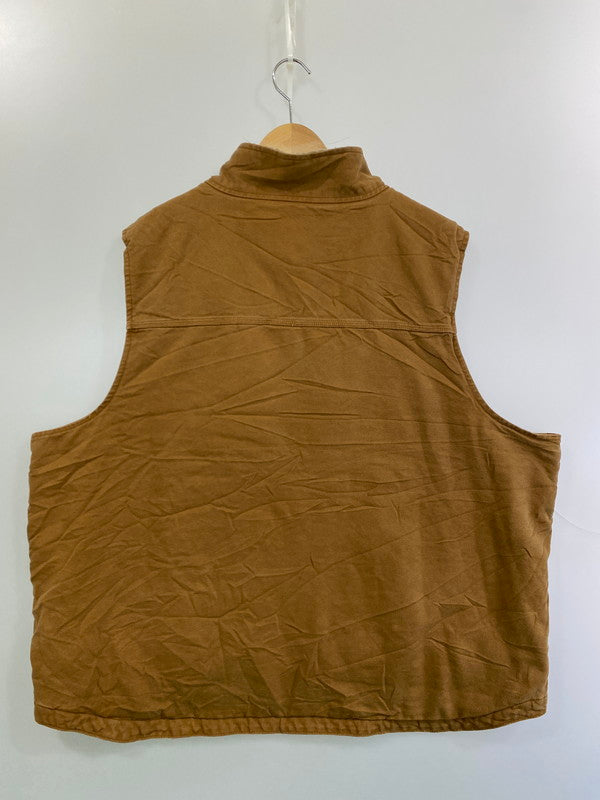 【中古品】【メンズ】 CARHARTT カーハート ダック地ボアモックネックベスト 146-250604-ks-10-min サイズ：不明 カラー：キャメル 万代Net店