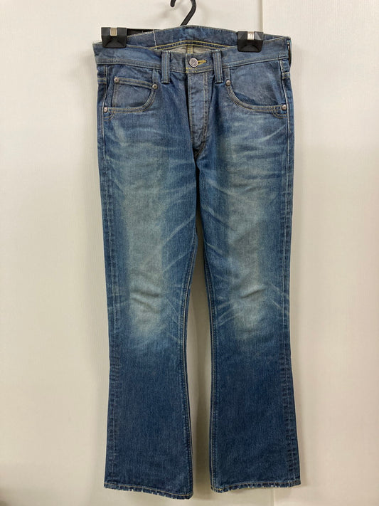 【現状渡し品】【メンズ】 Lee リー USED加工 BOOT CUT DENIM PANTS ブーツカット デニムパンツ ボトムス 158-250713-AS-38-min サイズ：M カラー：ブルー 万代Net店
