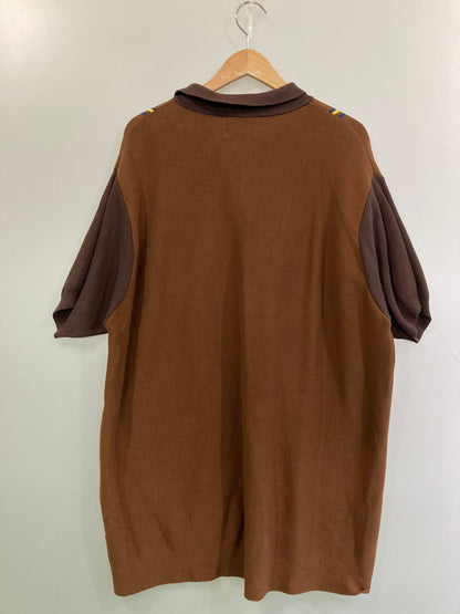 【中古品】【メンズ】 YOUNGER SONG ヤンガーソング AZR-YNG-0001-029 S S KNIT POLO SHIRT ポロシャツ ショートスリーブ 142-250604-AS-23-min サイズ：L カラー：ブラウン 万代Net店