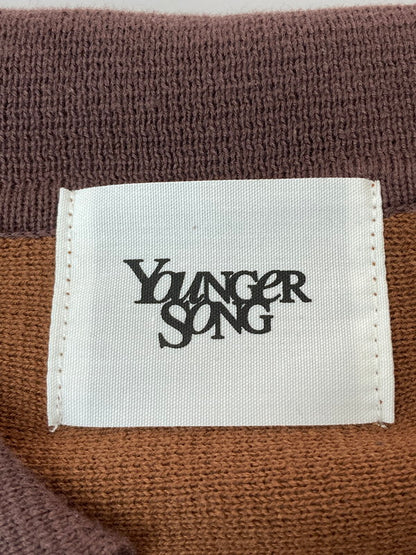 【中古品】【メンズ】 YOUNGER SONG ヤンガーソング AZR-YNG-0001-029 S S KNIT POLO SHIRT ポロシャツ ショートスリーブ 142-250604-AS-23-min サイズ：L カラー：ブラウン 万代Net店