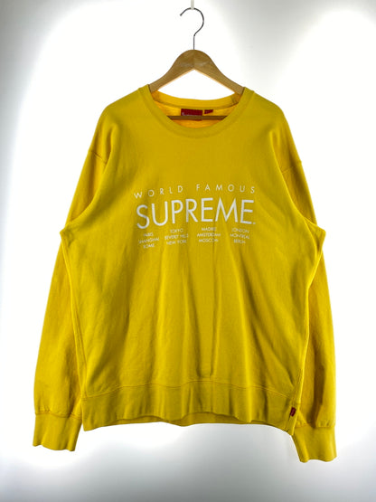 【中古品】【メンズ】 SUPREME シュプリーム 15SS WORLD FAMOUS CREWNECK ワールド フェイマス クルーネック 149-260805-zi-16-min サイズ：XL カラー：イエロー 万代Net店