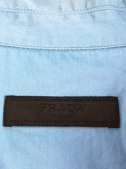 【現状渡し品】【メンズ】 PIPING OPEN COLLAR S S SHIRT UCS251 パイピング オープンカラーシャツ 半袖シャツ 141-251109-na-01-tag サイズ：M カラー：ブルー 万代Net店