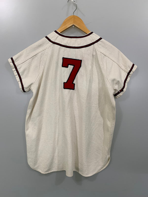 【現状渡し品】【メンズ】 wilson ウィルソン 50S BASEBALL SHIRT ベースボールシャツ トップス 146-250609-ks-48-min サイズ：L カラー：ホワイト系 万代Net店