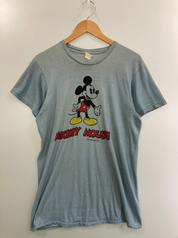 【現状渡し品】【メンズ】 MICKEY MOUSE 70S 両面プリントTシャツ ショートスリーブ 146-250604-AS-14-min カラー：ブルー系 万代Net店