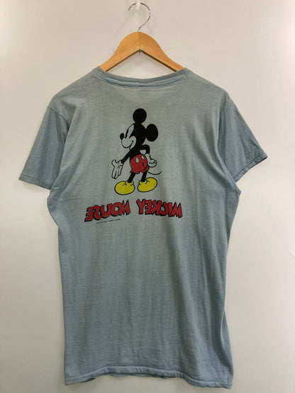 【現状渡し品】【メンズ】 MICKEY MOUSE 70S 両面プリントTシャツ ショートスリーブ 146-250604-AS-14-min カラー：ブルー系 万代Net店