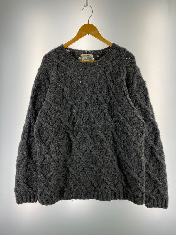 【中古品】【メンズ】 JEFFREY BANKS ジェフリーバンクス HAND KNIT ハンドニット セーター トップス 146-250626-jt-17-min サイズ：XL カラー：グレー 万代Net店