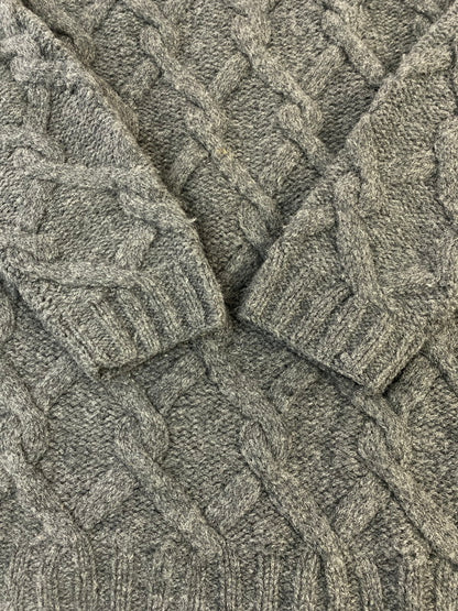 【中古品】【メンズ】 JEFFREY BANKS ジェフリーバンクス HAND KNIT ハンドニット セーター トップス 146-250626-jt-17-min サイズ：XL カラー：グレー 万代Net店