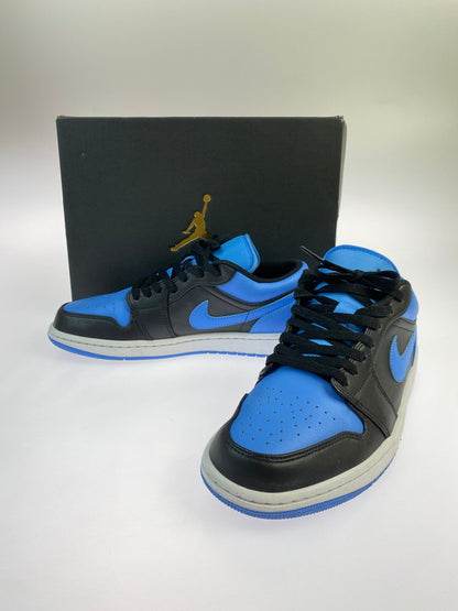 【中古品】【メンズ】 NIKE ナイキ AIR JORDAN 1 LOW 553558-041 エア ジョーダン 1 ロー スニーカー 靴 160-250604-yn-03-min サイズ：27.0cm US9 カラー：BLACK/BLACK-UNIVERSITY BLUE 万代Net店