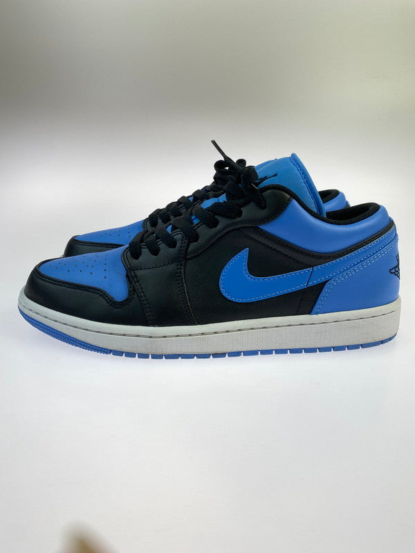 【中古品】【メンズ】 NIKE ナイキ AIR JORDAN 1 LOW 553558-041 エア ジョーダン 1 ロー スニーカー 靴 160-250604-yn-03-min サイズ：27.0cm US9 カラー：BLACK/BLACK-UNIVERSITY BLUE 万代Net店