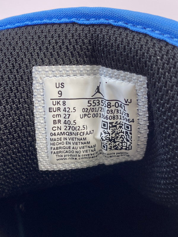 【中古品】【メンズ】 NIKE ナイキ AIR JORDAN 1 LOW 553558-041 エア ジョーダン 1 ロー スニーカー 靴 160-250604-yn-03-min サイズ：27.0cm US9 カラー：BLACK/BLACK-UNIVERSITY BLUE 万代Net店