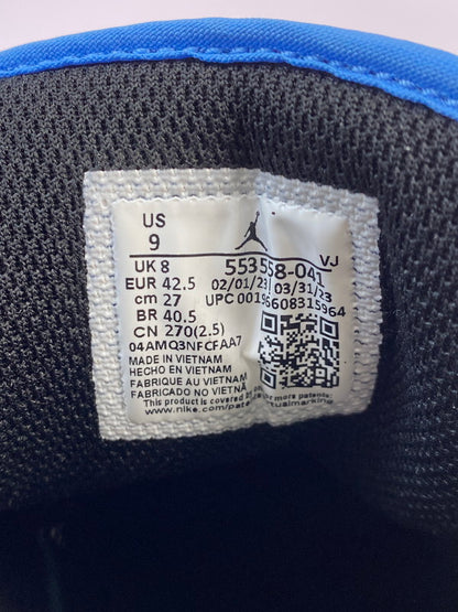 【中古品】【メンズ】 NIKE ナイキ AIR JORDAN 1 LOW 553558-041 エア ジョーダン 1 ロー スニーカー 靴 160-250604-yn-03-min サイズ：27.0cm US9 カラー：BLACK/BLACK-UNIVERSITY BLUE 万代Net店