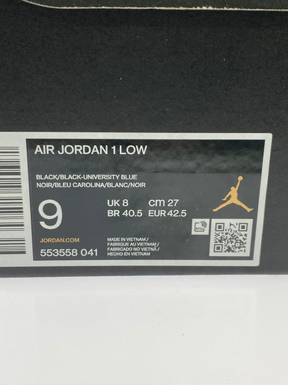 【中古品】【メンズ】 NIKE ナイキ AIR JORDAN 1 LOW 553558-041 エア ジョーダン 1 ロー スニーカー 靴 160-250604-yn-03-min サイズ：27.0cm US9 カラー：BLACK/BLACK-UNIVERSITY BLUE 万代Net店