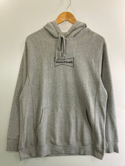 【中古品】【メンズ】 WASTED YOUTH ウエステッドユース VERDY BEAKER 5TH ANNIVERSARY LS HOODED プルオーバーパーカー 142-250604-AS-30-min サイズ：L カラー：グレー 万代Net店