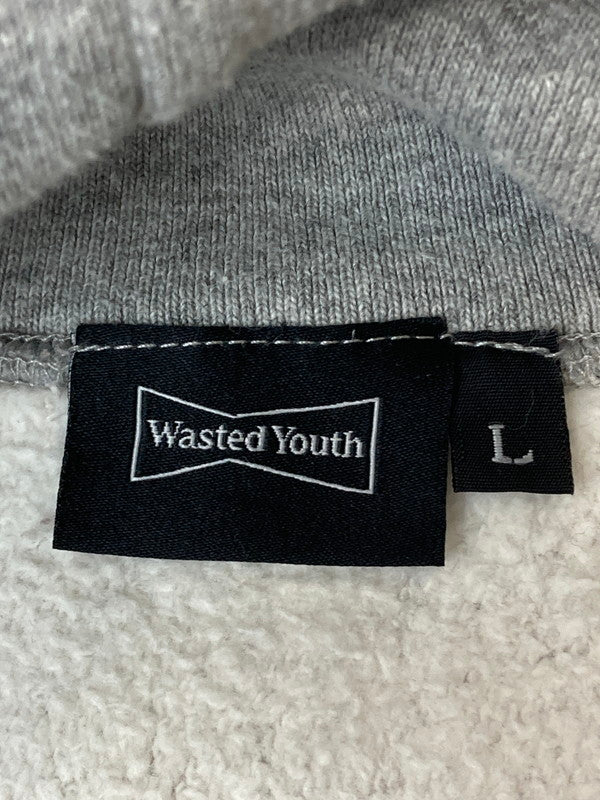【中古品】【メンズ】 WASTED YOUTH ウエステッドユース VERDY BEAKER 5TH ANNIVERSARY LS HOODED プルオーバーパーカー 142-250604-AS-30-min サイズ：L カラー：グレー 万代Net店