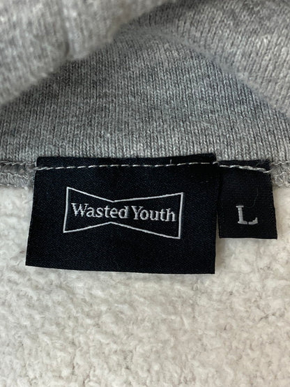 【中古品】【メンズ】 WASTED YOUTH ウエステッドユース VERDY BEAKER 5TH ANNIVERSARY LS HOODED プルオーバーパーカー 142-250604-AS-30-min サイズ：L カラー：グレー 万代Net店