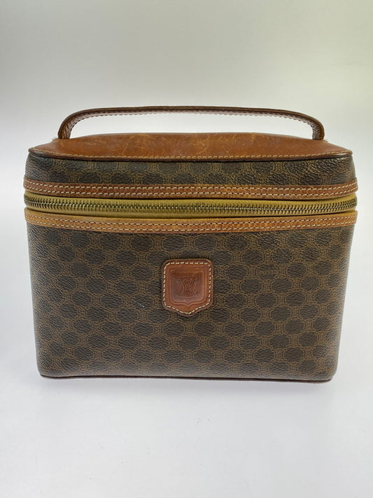 【中古品】【レディース】 CELINE セリーヌ マカダム バニティバッグ ハンドバッグ MC96  180-250613-jt-06-min カラー：ブラウン系 万代Net店