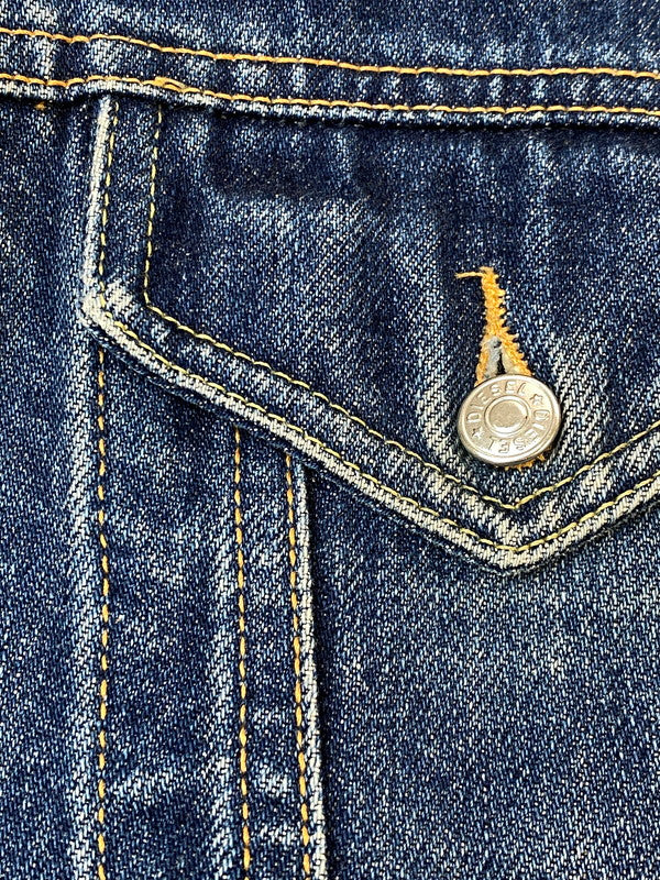 【中古品】【メンズ】 DIESEL ディーゼル 90S DENIM VEST 90年代 デニム ベスト メンズ トップス 141-260705-hu-32-min サイズ：XXL カラー：ブルーインディゴ/グレー 万代Net店