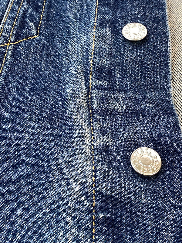 【中古品】【メンズ】 DIESEL ディーゼル 90S DENIM VEST 90年代 デニム ベスト メンズ トップス 141-260705-hu-32-min サイズ：XXL カラー：ブルーインディゴ/グレー 万代Net店