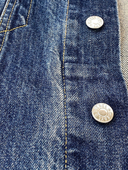 【中古品】【メンズ】 DIESEL ディーゼル 90S DENIM VEST 90年代 デニム ベスト メンズ トップス 141-260705-hu-32-min サイズ：XXL カラー：ブルーインディゴ/グレー 万代Net店