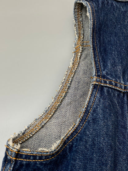【中古品】【メンズ】 DIESEL ディーゼル 90S DENIM VEST 90年代 デニム ベスト メンズ トップス 141-260705-hu-32-min サイズ：XXL カラー：ブルーインディゴ/グレー 万代Net店