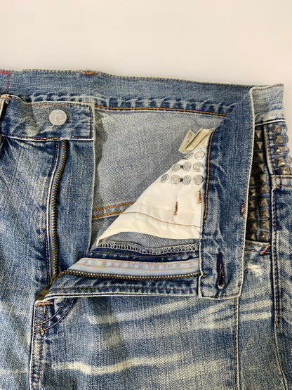 【現状渡し品】【メンズ】 USED ユーズド CUSTOM DENIM PANT デニムパンツ 157-250727-ks-51-min サイズ：M カラー：インディゴ 万代Net店