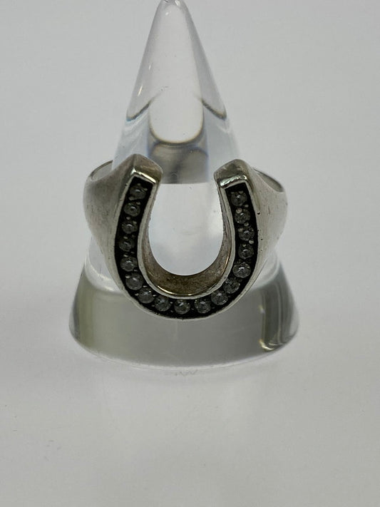【中古品】【メンズ】 USED ユーズド HORSE SHOE RING リング 指輪 193-250609-ks-62-min カラー：シルバー 18号 万代Net店
