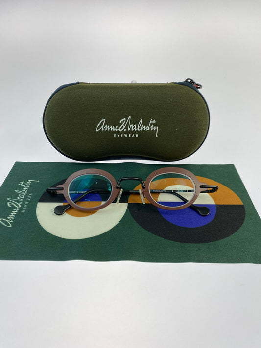 【中古品】【メンズ】 ANNE ET VALENTIN アンバレンタイン HELIX メガネ アイウェア 203-250610-AS-22-min カラー：ブラウン/ブラック 万代Net店