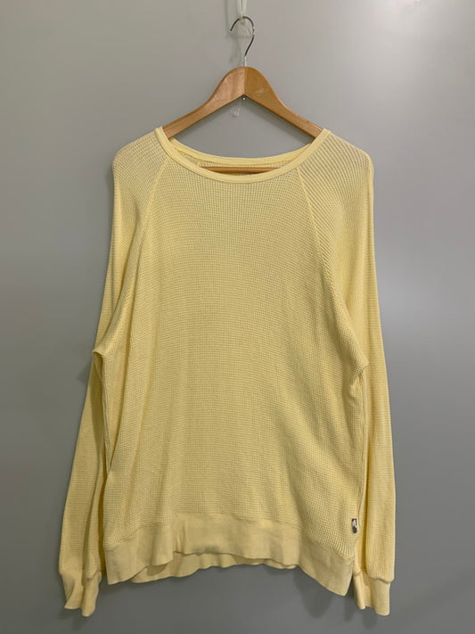 【中古品】【メンズ】 MAD HECTIC L/S CUT AND SEW マッドヘクティク ロングスリーブ サーマルカットソー 長袖 トップス 142-250628-yn-07-min サイズ：L カラー：イエロー系 万代Net店