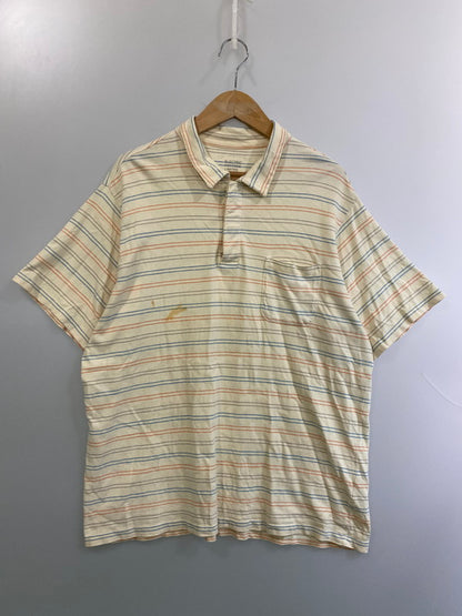 【中古品】【メンズ】 ELECTRIC COTTAGE エレクトリックコテージ ×GOODENOUGH グッドイナフ ボーダーサンダーポロシャツ 142-250720-AS-26-min サイズ：L カラー：ベージュ系 万代Net店