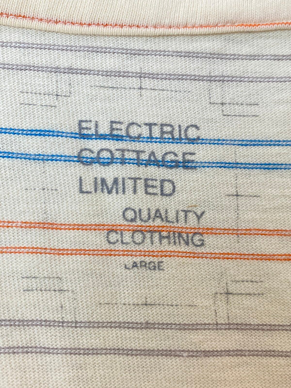【中古品】【メンズ】 ELECTRIC COTTAGE エレクトリックコテージ ×GOODENOUGH グッドイナフ ボーダーサンダーポロシャツ 142-250720-AS-26-min サイズ：L カラー：ベージュ系 万代Net店