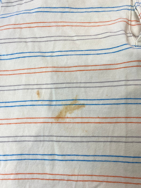 【中古品】【メンズ】 ELECTRIC COTTAGE エレクトリックコテージ ×GOODENOUGH グッドイナフ ボーダーサンダーポロシャツ 142-250720-AS-26-min サイズ：L カラー：ベージュ系 万代Net店