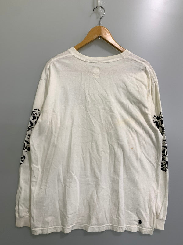 【現状渡し品】【メンズ】 RATS SENCE OF SOLIDARITY SLEEVE PRINT L S T-SHIRT Tシャツ トップス 142-250727-ks-75-min サイズ：XL カラー：ホワイト 万代Net店