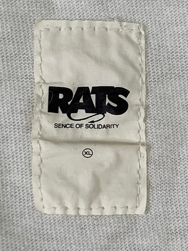 【現状渡し品】【メンズ】 RATS SENCE OF SOLIDARITY SLEEVE PRINT L S T-SHIRT Tシャツ トップス 142-250727-ks-75-min サイズ：XL カラー：ホワイト 万代Net店