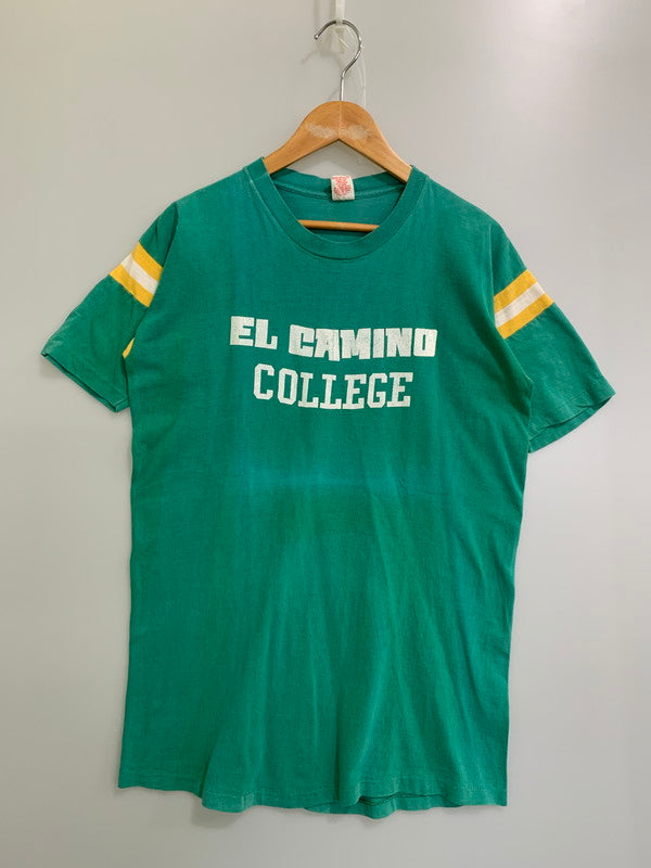 【現状渡し品】【メンズ】 COLLEGIATE PACIFIC カレッジエイトパシフィック 80-90'S FOOTBALL TEE ショートスリーブ 146-250610-AS-46-min サイズ：M カラー：グリーン 万代Net店