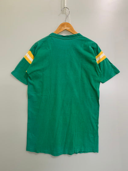【現状渡し品】【メンズ】 COLLEGIATE PACIFIC カレッジエイトパシフィック 80-90'S FOOTBALL TEE ショートスリーブ 146-250610-AS-46-min サイズ：M カラー：グリーン 万代Net店