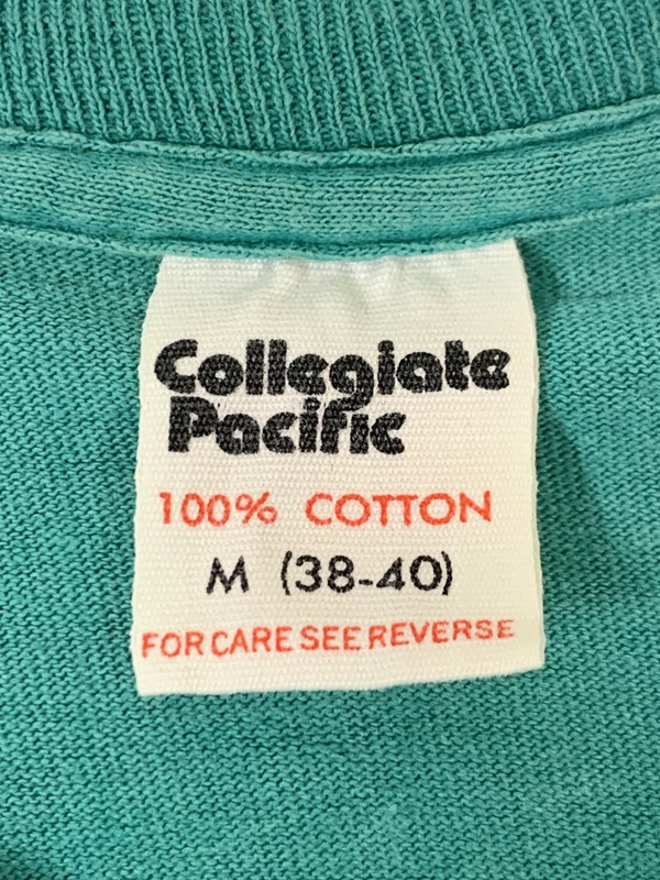 【現状渡し品】【メンズ】 COLLEGIATE PACIFIC カレッジエイトパシフィック 80-90'S FOOTBALL TEE ショートスリーブ 146-250610-AS-46-min サイズ：M カラー：グリーン 万代Net店