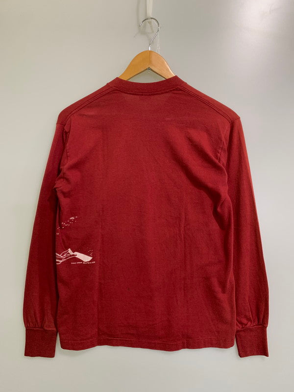 【現状渡し品】【メンズ】 SPORTSWEAR スポーツウェア 70-80'S PRINT L S TEE Tシャツ トップス 146-250710-ks-90-min サイズ：M カラー：レッド 万代Net店