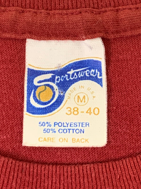 【現状渡し品】【メンズ】 SPORTSWEAR スポーツウェア 70-80'S PRINT L S TEE Tシャツ トップス 146-250710-ks-90-min サイズ：M カラー：レッド 万代Net店