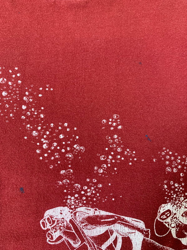 【現状渡し品】【メンズ】 SPORTSWEAR スポーツウェア 70-80'S PRINT L S TEE Tシャツ トップス 146-250710-ks-90-min サイズ：M カラー：レッド 万代Net店