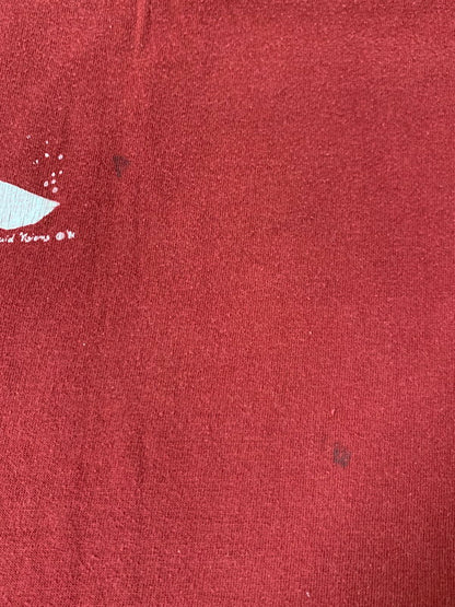 【現状渡し品】【メンズ】 SPORTSWEAR スポーツウェア 70-80'S PRINT L S TEE Tシャツ トップス 146-250710-ks-90-min サイズ：M カラー：レッド 万代Net店