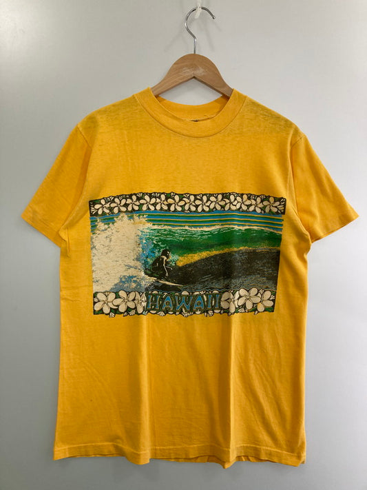 【現状渡し品】【メンズ】 USED ユーズド 70-80'S PRINT TEE プリントTシャツ 146-250710-ks-113-min カラー：イエロー 万代Net店