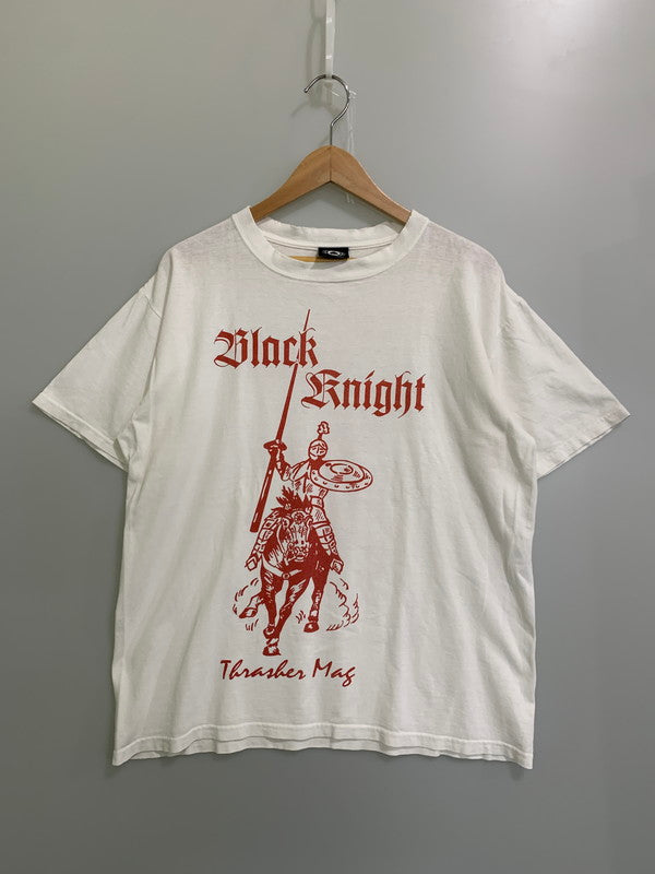 【中古品】【メンズ】 THRASHER スラッシャー 00'S BLACK KNIGHT PRINT TEE ショートスリーブ 142-250611-AS-38-min サイズ：M カラー：ホワイト 万代Net店