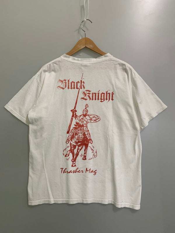 【中古品】【メンズ】 THRASHER スラッシャー 00'S BLACK KNIGHT PRINT TEE ショートスリーブ 142-250611-AS-38-min サイズ：M カラー：ホワイト 万代Net店