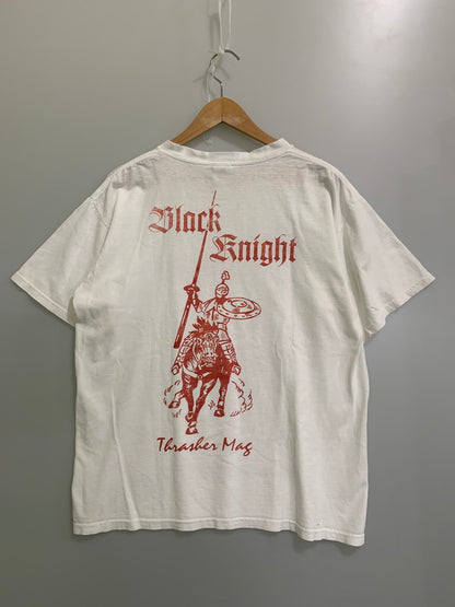 【中古品】【メンズ】 THRASHER スラッシャー 00'S BLACK KNIGHT PRINT TEE ショートスリーブ 142-250611-AS-38-min サイズ：M カラー：ホワイト 万代Net店