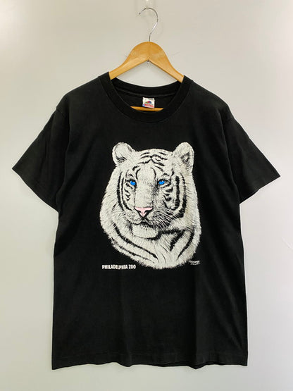 【現状渡し品】【メンズ】 FRUIT OF THE LOOM フルーツオブザルーム 90'S PHILADELPHIA ZOO OFFCIAL PRINT TEE ショートスリーブ 146-250611-AS-17-min サイズ：L カラー：ブラック 万代Net店