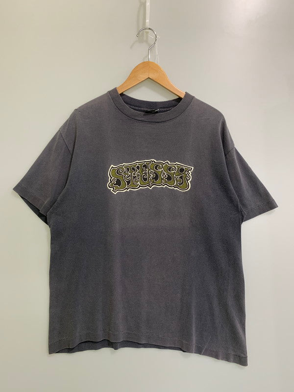 【現状渡し品】【メンズ】 OLD STUSSY オールドステューシー 80'S後期 LOGO PRINT TEE ショートスリーブ 142-250611-AS-37-min サイズ：L カラー：グレー 万代Net店
